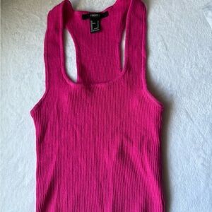 Forever 21 Pink Ribbed Tank Top